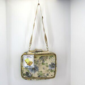 Allary Craft & Sew Blue Flower Print Storage Carryall Case Bag New with Tag